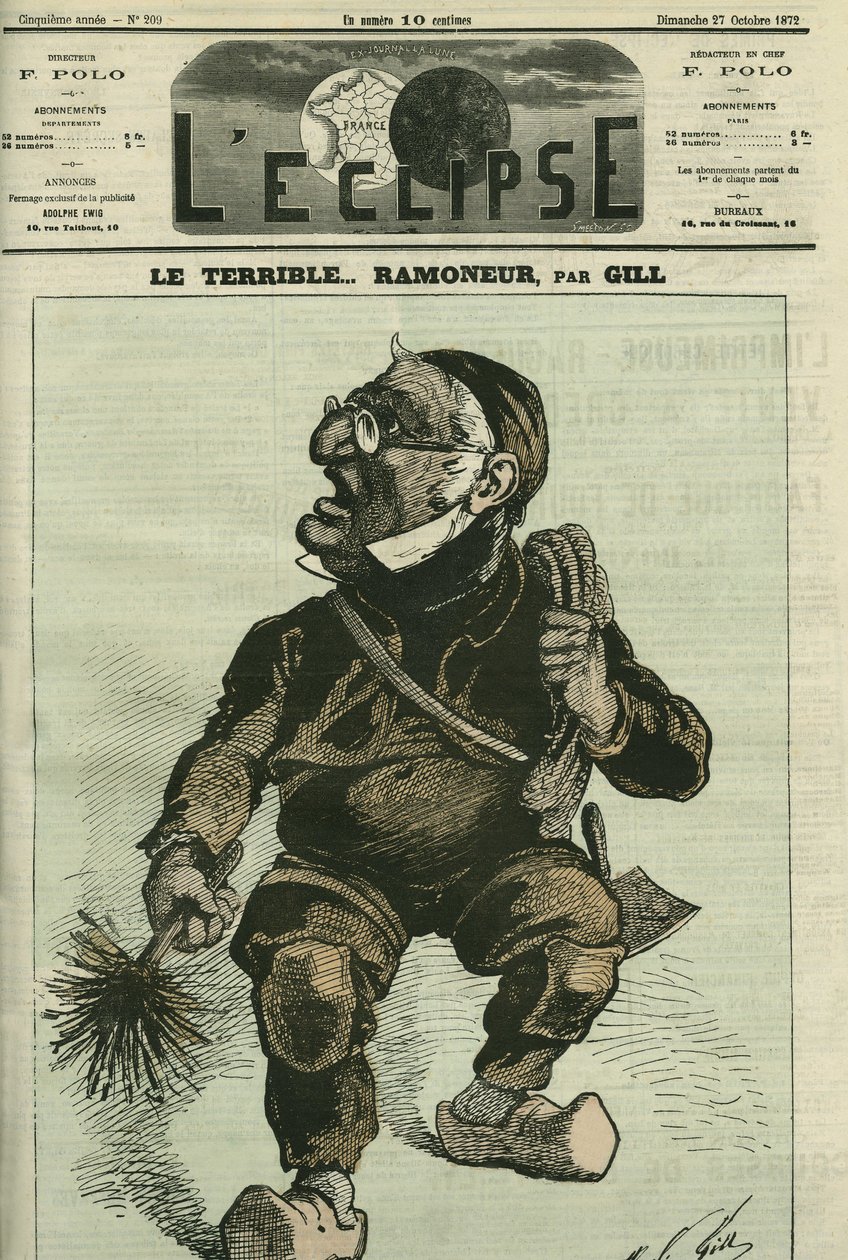 Den fruktansvärda skorstenen, Adolphe Thiers (1797-1877), fransk historiker och statsman. Omslag i "" L