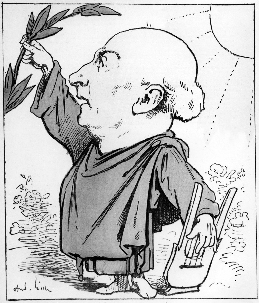 Theodore de Banville (1823-1891) fransk författare av Andre Gill