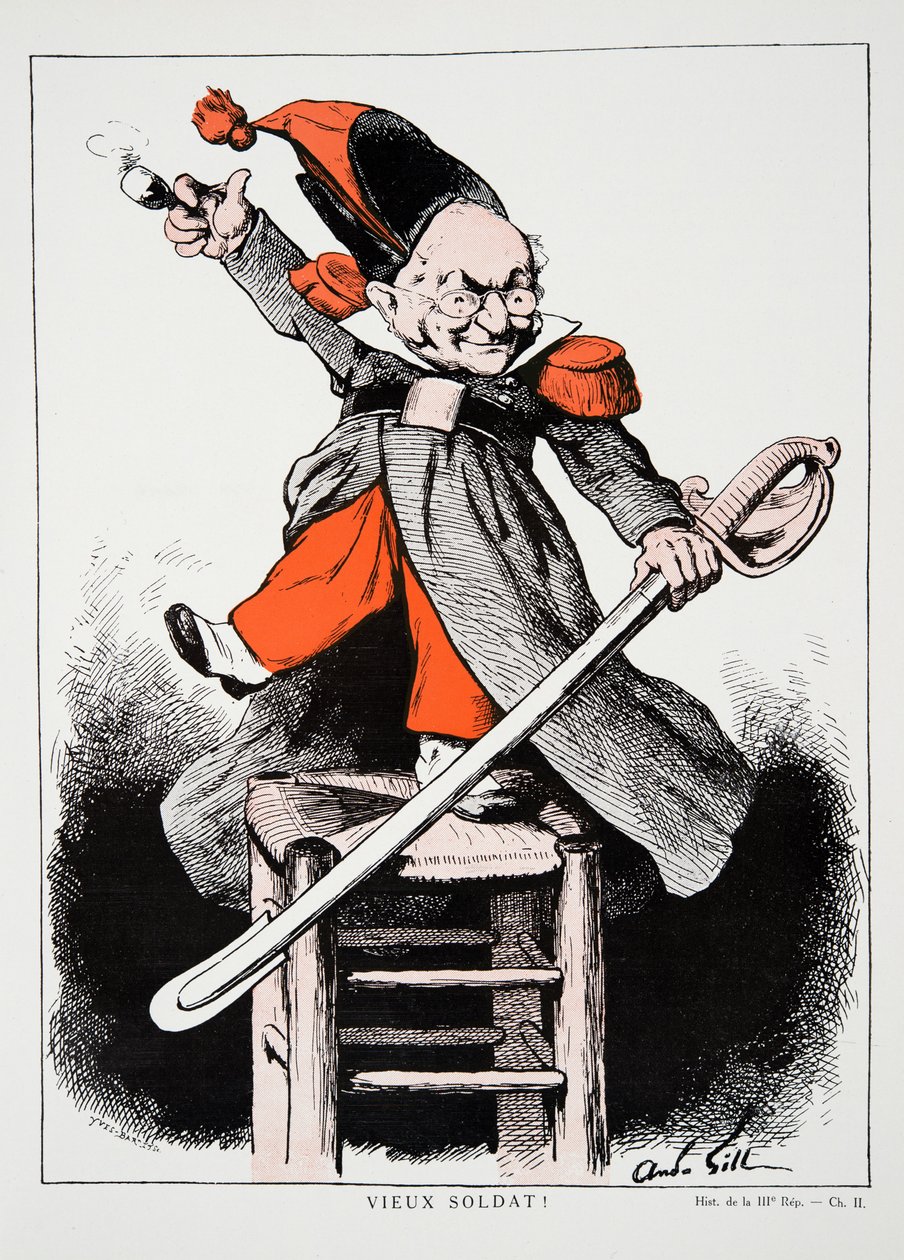 Old Soldier!, från History of the Third Republic, Vol. I, Politisk historia, utg.1933 av Andre Gill