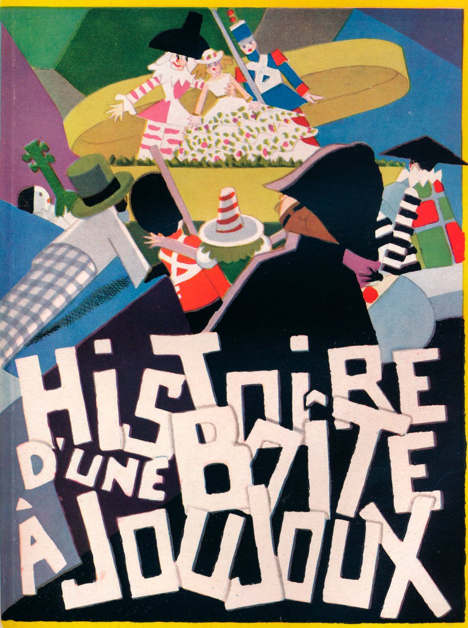 Omslagsdesign av Andre Helle för Histoire dune Boite a Joujoux, 1926, 1929 av Andre Helle