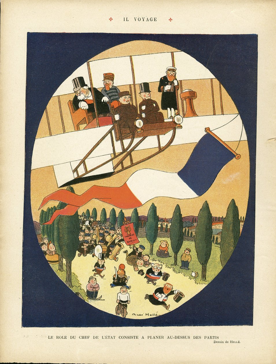 Illustration av Andre Helle (1875-1945) i Le Rire av Andre Helle