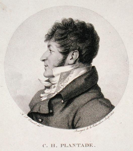 Porträtt av Charles-Henri Plantade (1764-1839) 1806 (gravyr) av Andre Paul (after) Vincent