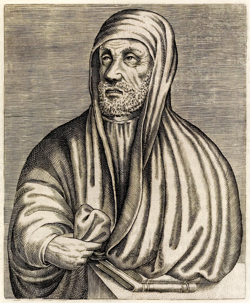 Avicenna eller Ibn Sina: Persisk polymath, från True Portraits av André Thévet publicerad 1584 av Andre Thevet