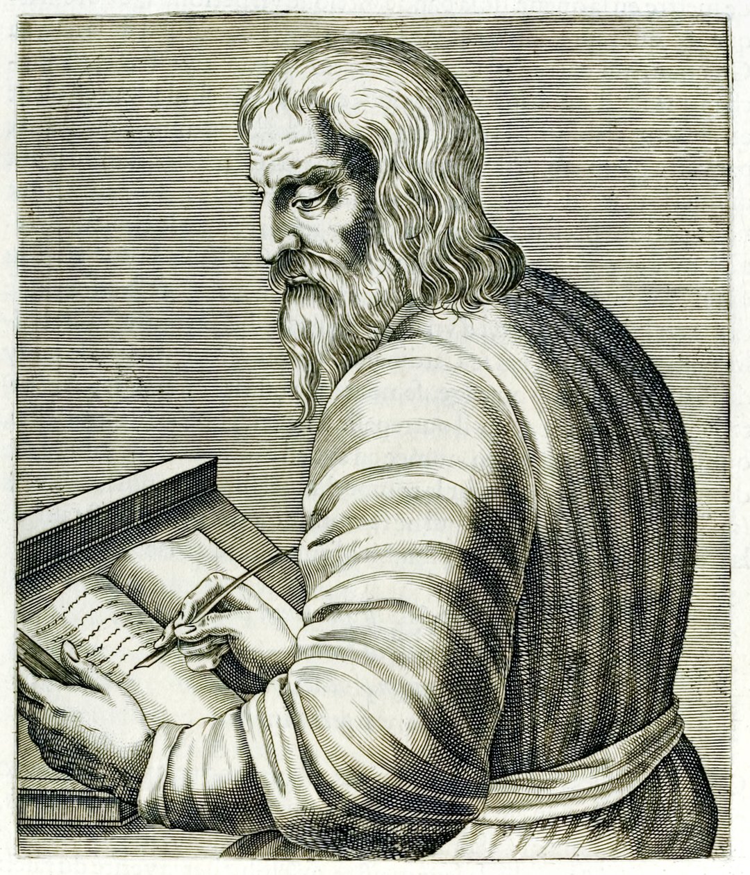 George av Trebizond, från ?True Portraits?? av André Thévet publicerad 1594 av Andre Thevet