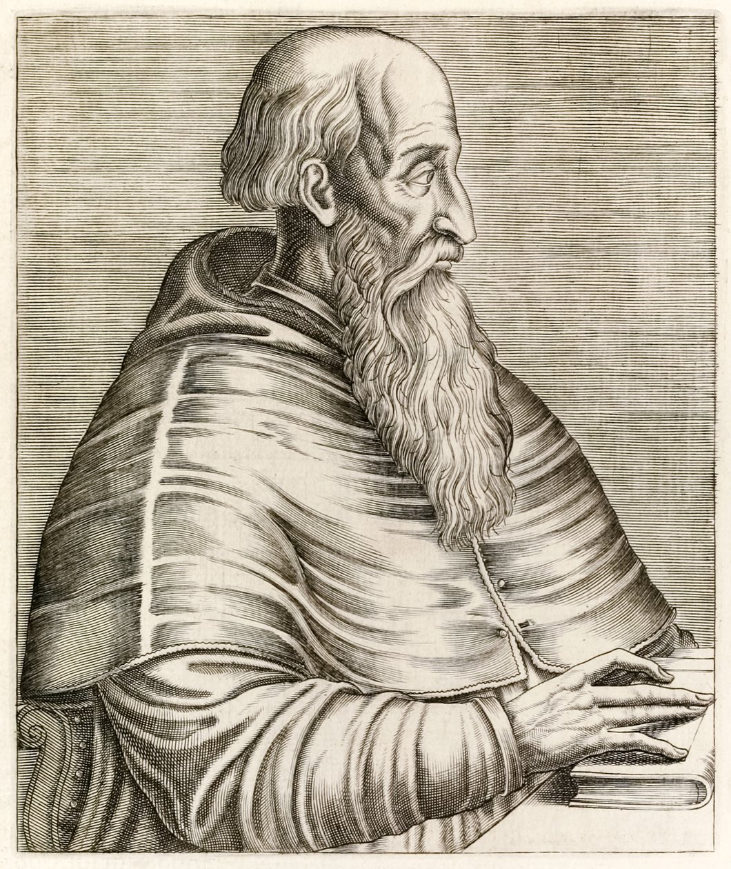 Pietro Bembo, från ?True Portraits?? av André Thévet (1516-1590) publicerad 1584 av Andre Thevet