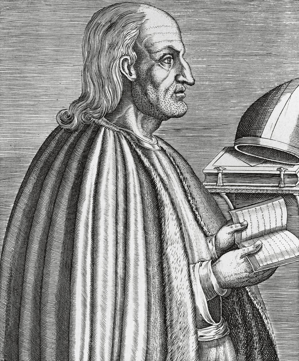 Porträtt av Anselm av Canterbury även känd som Anselm av Aosta (1033-1109), helgon, teolog och kyrkans doktor, ärkebiskop av Canterbury, gravyr från 1584 av Andre Thevet (1502-1590) av Andre Thevet