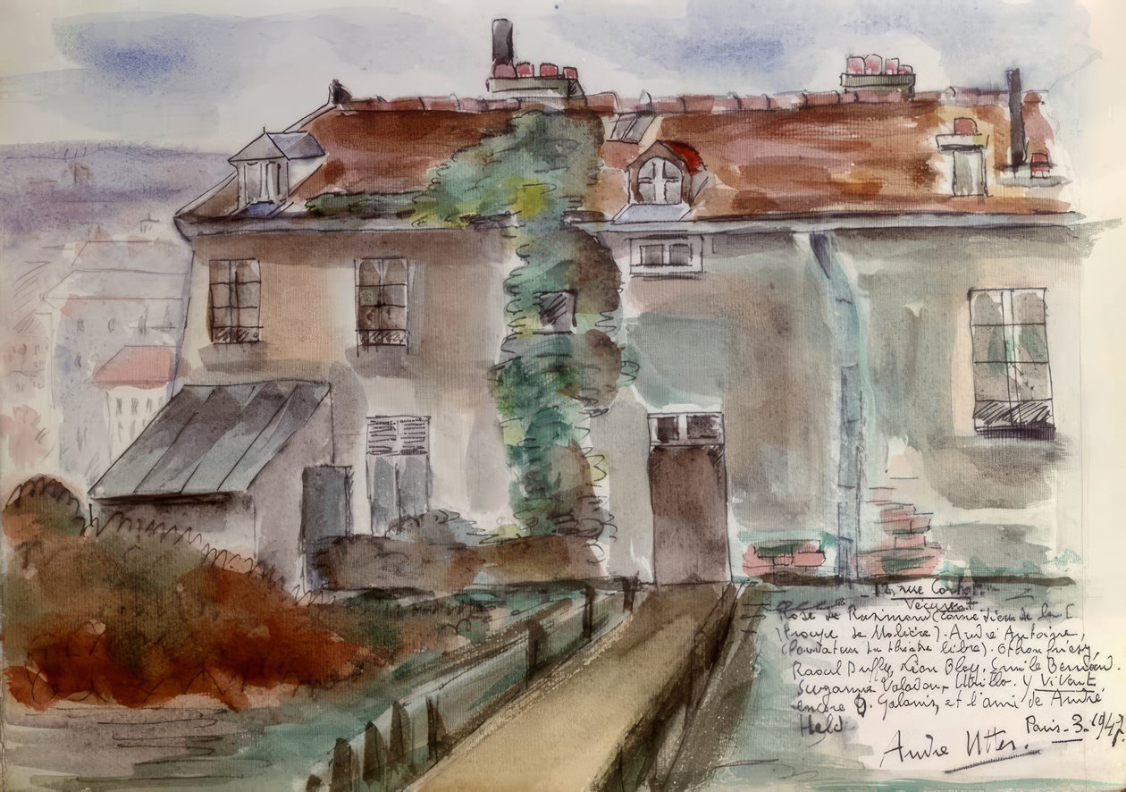 Paris, huset på Rue Cortot 12 av Andre Utter