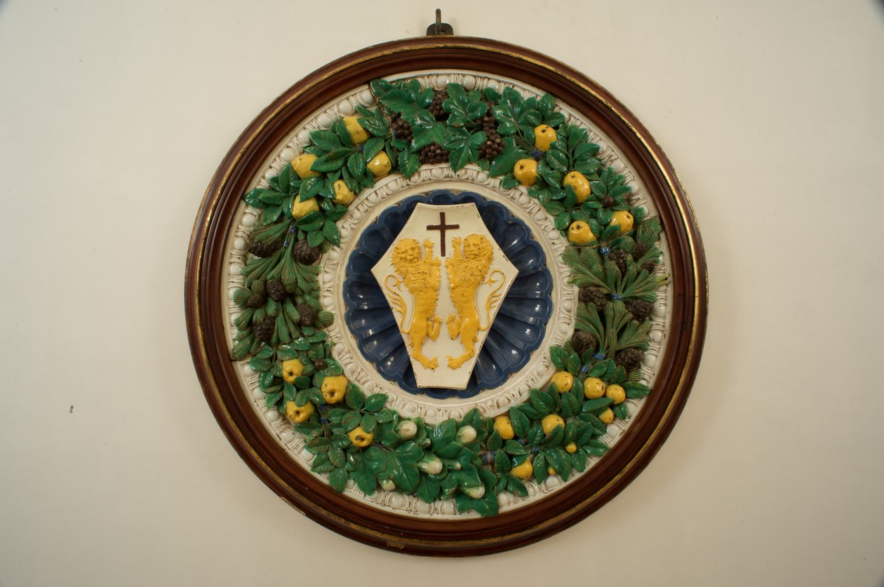 Insignia of the Lotteringhi (blandade media) av Andrea and Luca Della Robbia