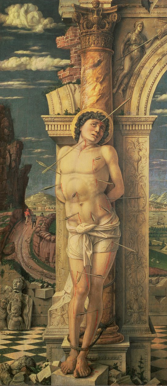 St. Sebastian, ca 1459 (tempera på panel) av Andrea Mantegna