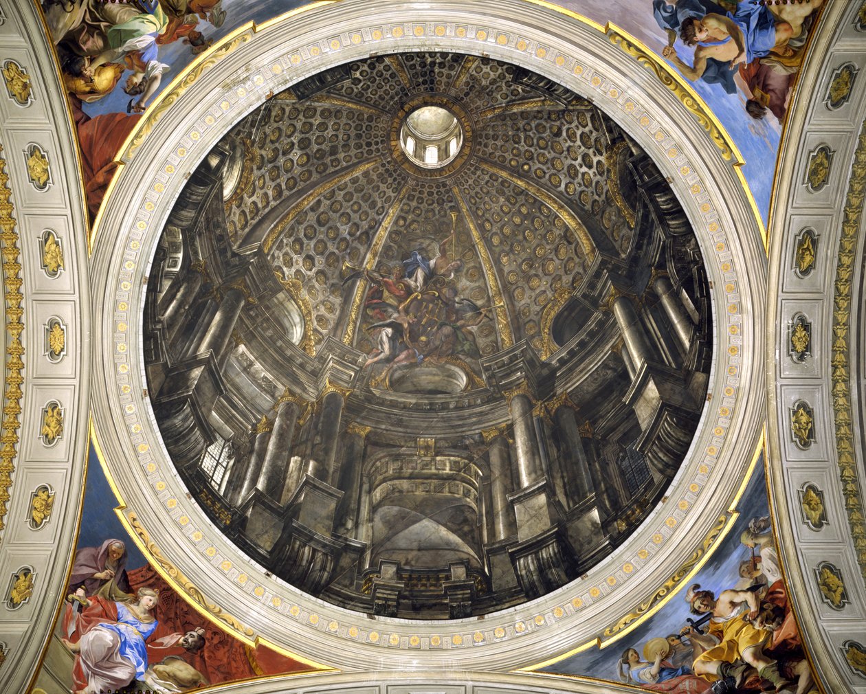 Kupolen av St Ignatius-kyrkan, 1685 av Andrea Pozzo