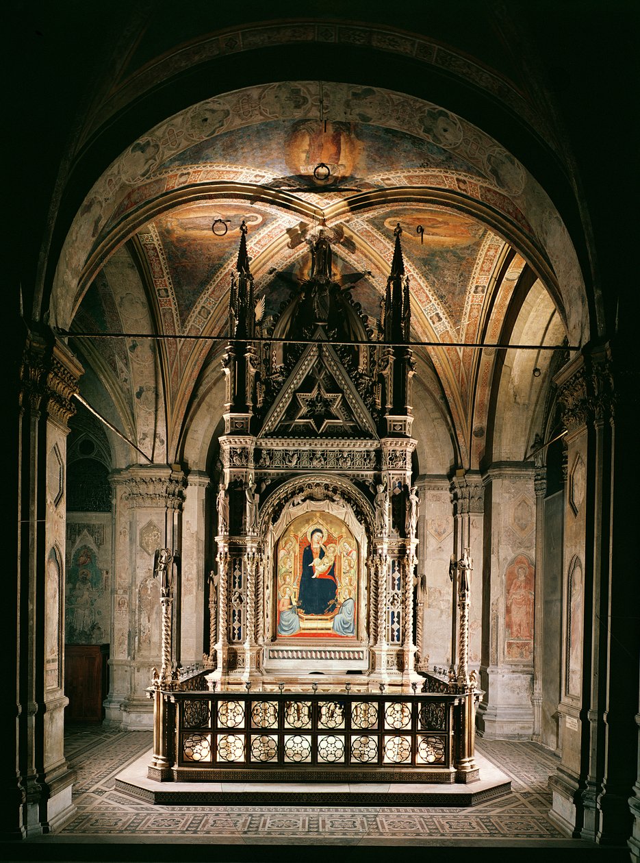 Tabernakel med Madonna och barn med änglar, 1347-59 av Nardo di Cione Orcagna