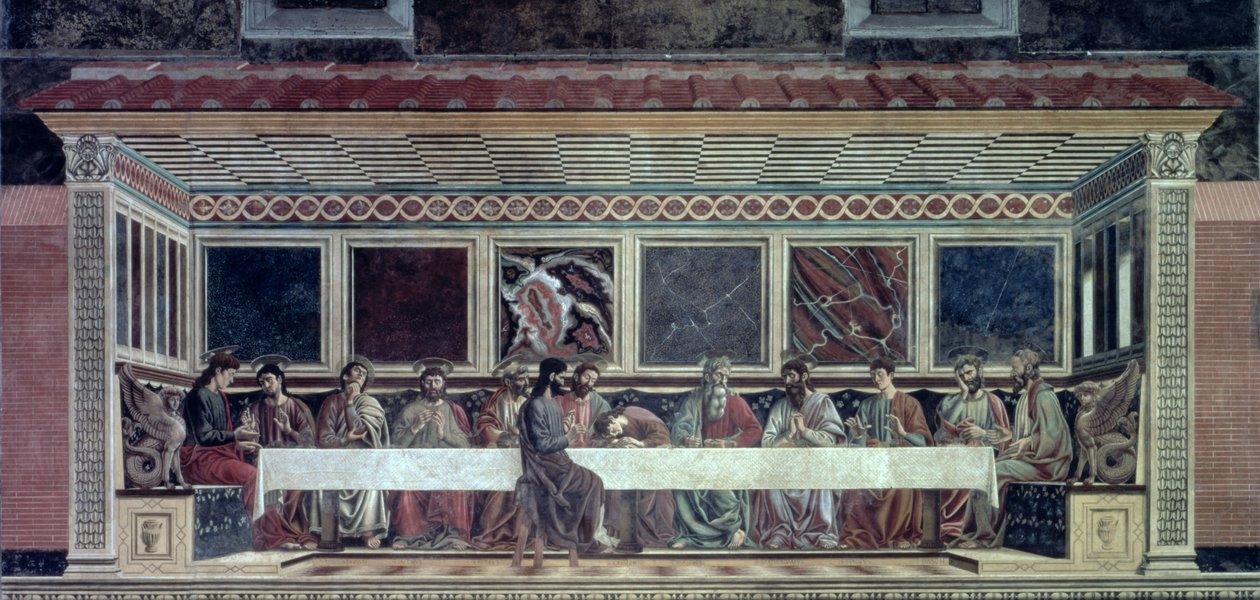 Den sista måltiden, ca 1447 av Andrea del Castagno
