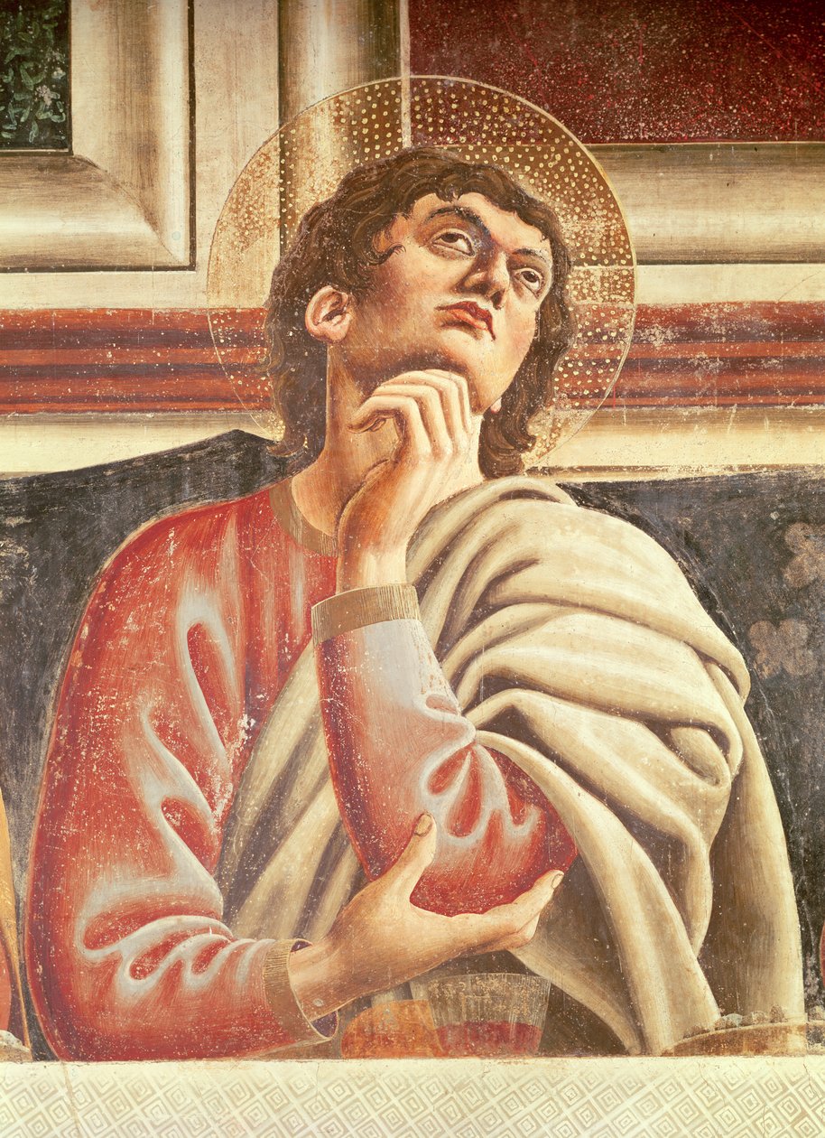Nattvarden, detalj av Saint Thomas av Andrea del Castagno