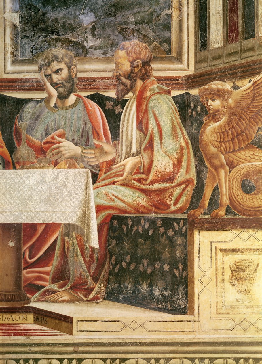 Nattvarden, detalj av St. James the Lesser och St. Simon, c.1447 (detalj av 85172) av Andrea del Castagno