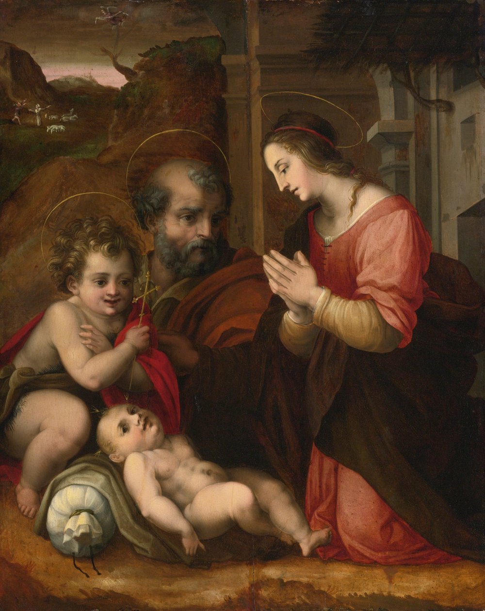 The Holy Family with the young Saint John the Baptist av Andrea del Sarto