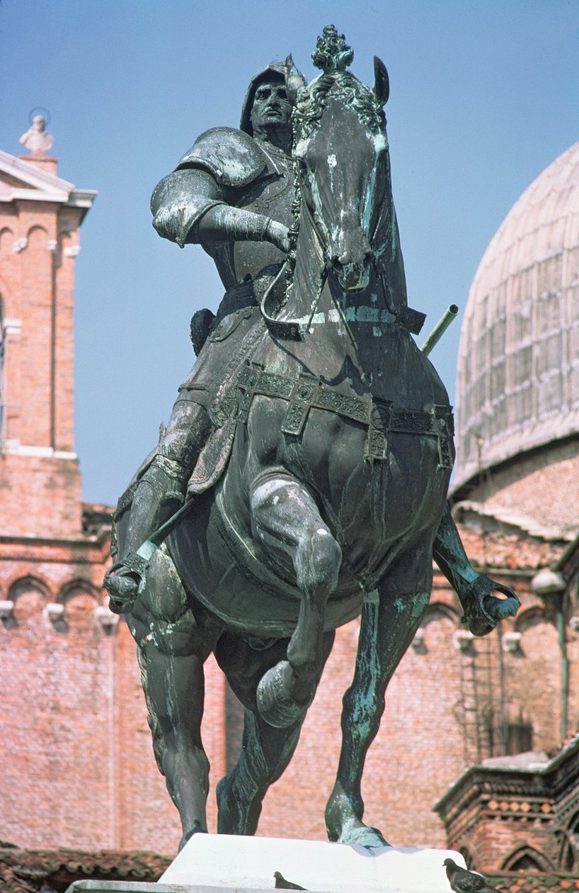 Ryttarstaty av kondottiern Bartolomeo Colleoni, 1488 (brons) av Andrea del Verrocchio