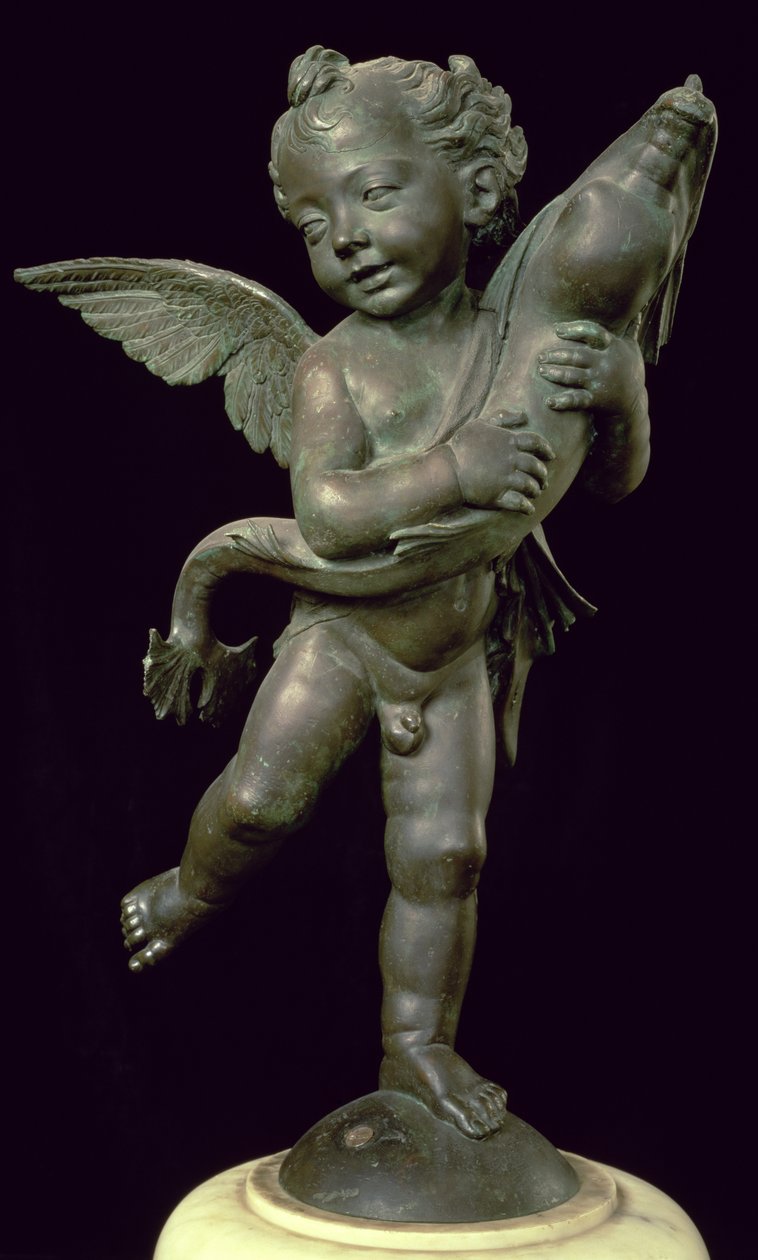 Putto med delfin, 1565 (brons) av Andrea del Verrocchio