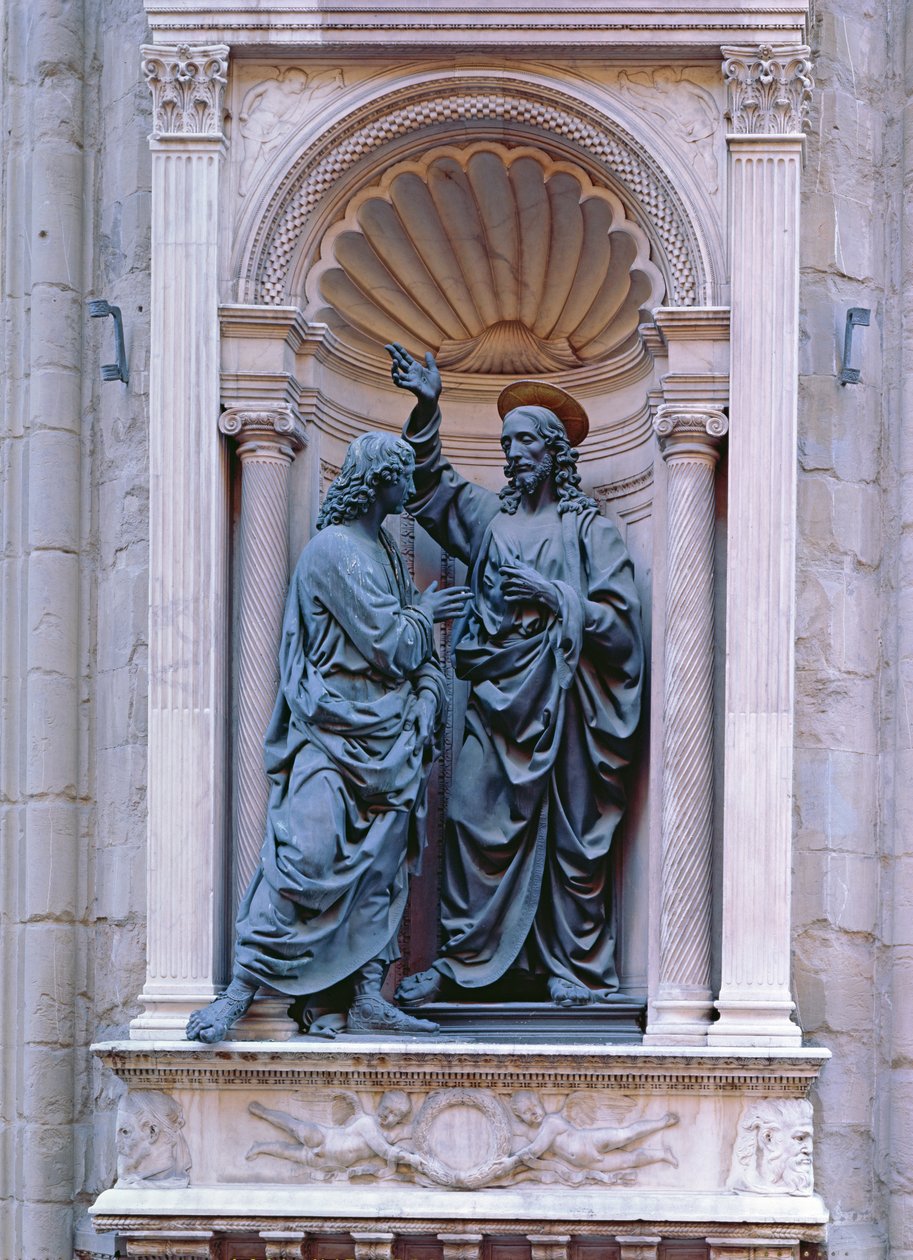Den tvivlande Thomas (brons) av Andrea del Verrocchio