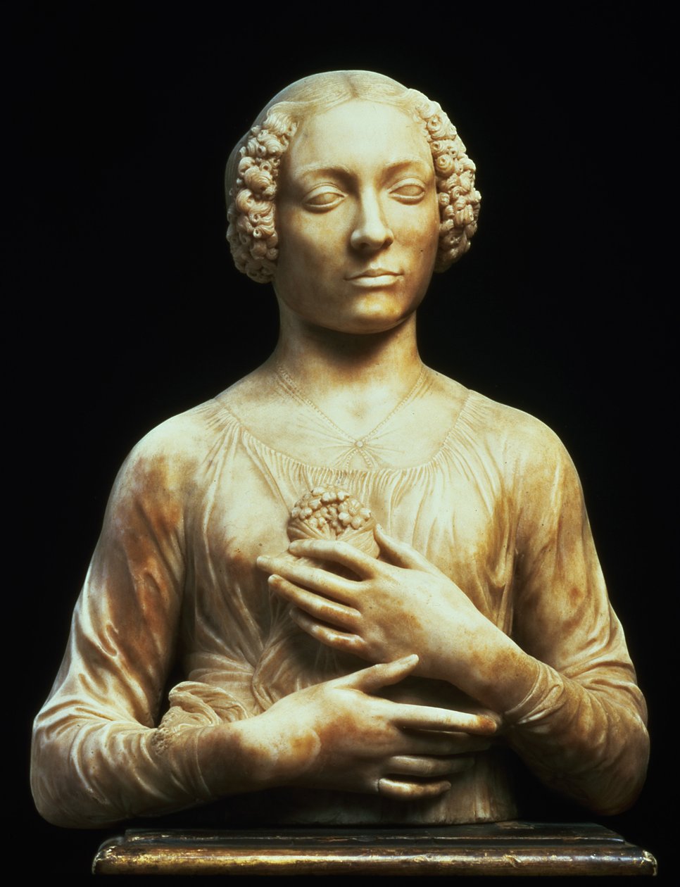 Kvinna med bukett, ca 1475-80 (marmor) av Andrea del Verrocchio