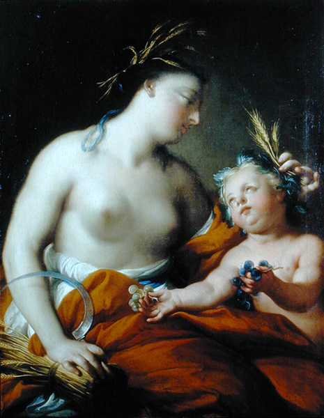 Allegory of Autumn (Ceres) (olja på duk) av Andrea (attr.to) Casali