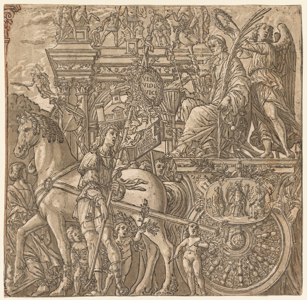 Julius Caesars triumf: Caesar Triumphant av Andrea Andreani