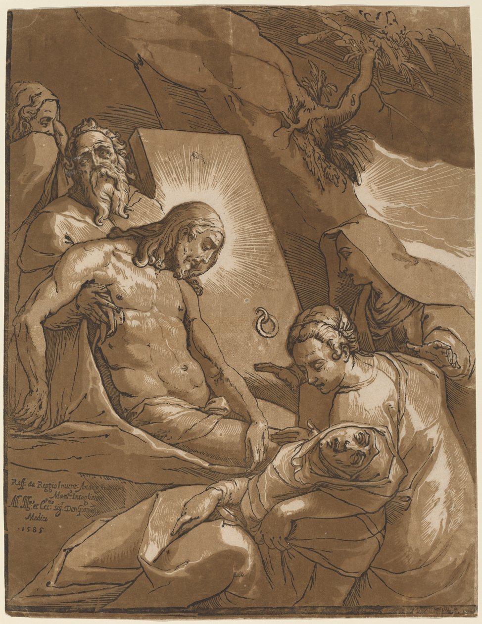 Gravläggningen av Andrea Andreani after Raffaello Motta