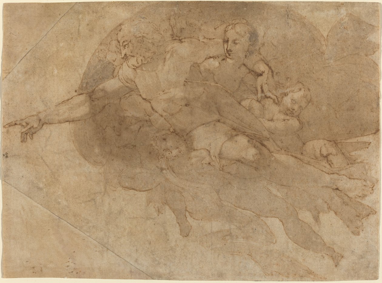 Gud Fader i ära av Andrea Boscoli after Michelangelo