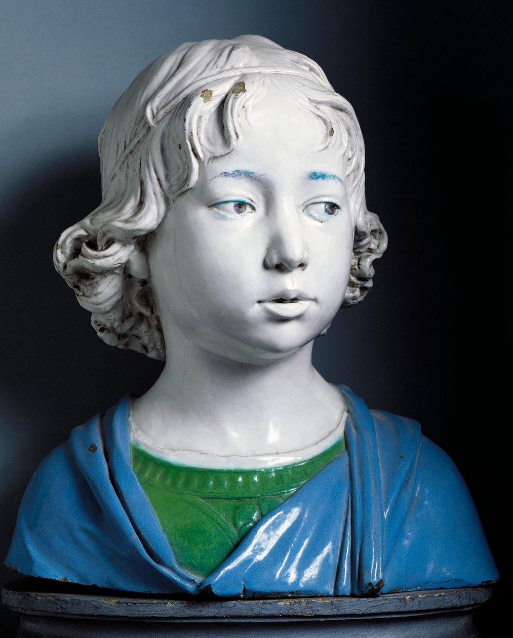 Head of Child, av Andrea della Robbia (1435-cirka 1525) av Andrea Della Robbia