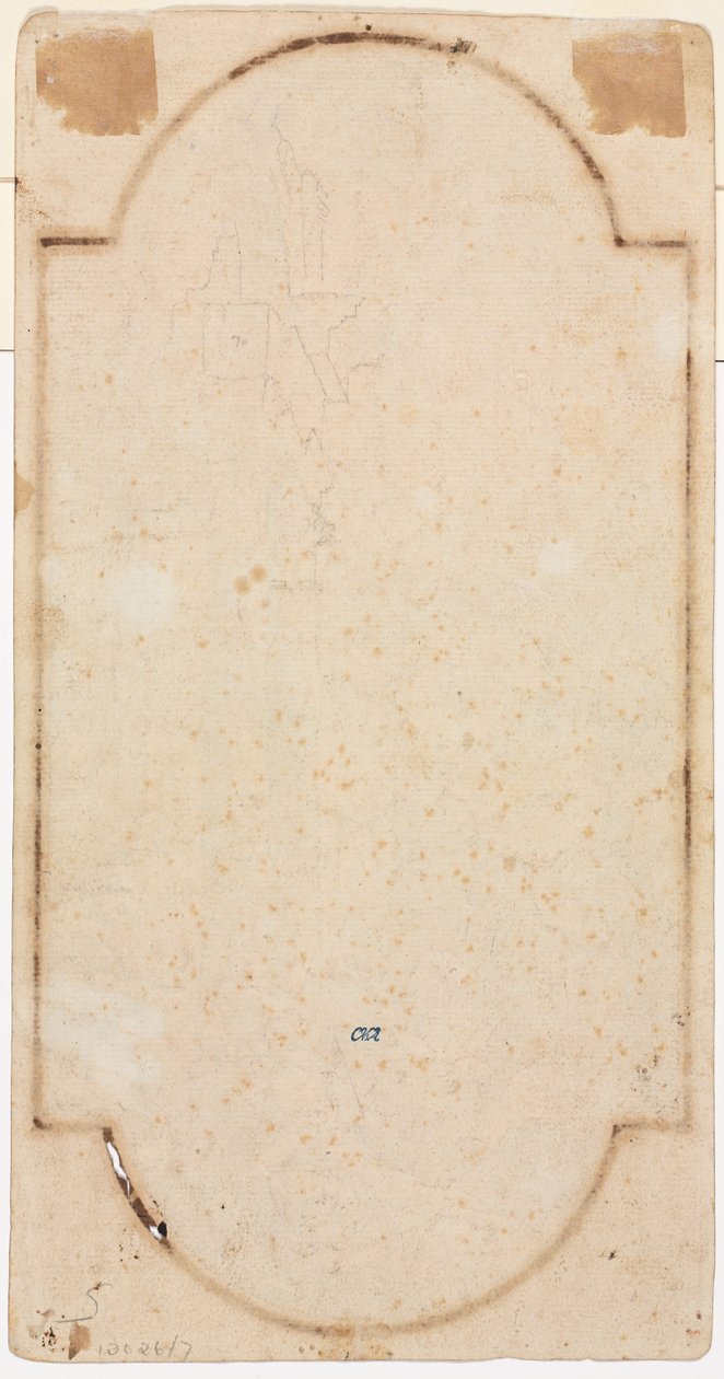 Fragment av en båge (spårning från recto) (verso) av Andrea Locatelli