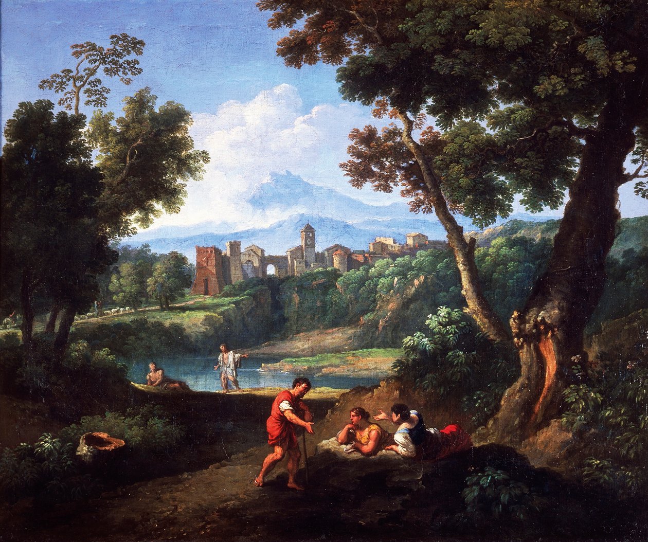 Landskap, av Andrea Locatelli (1695-1741), olja på duk, 61x73 cm. av Andrea Locatelli
