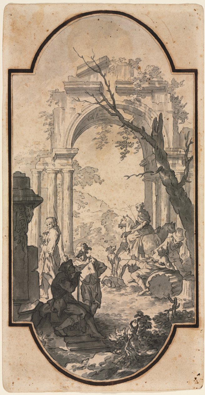 Triumfbåge och figurer av Andrea Locatelli