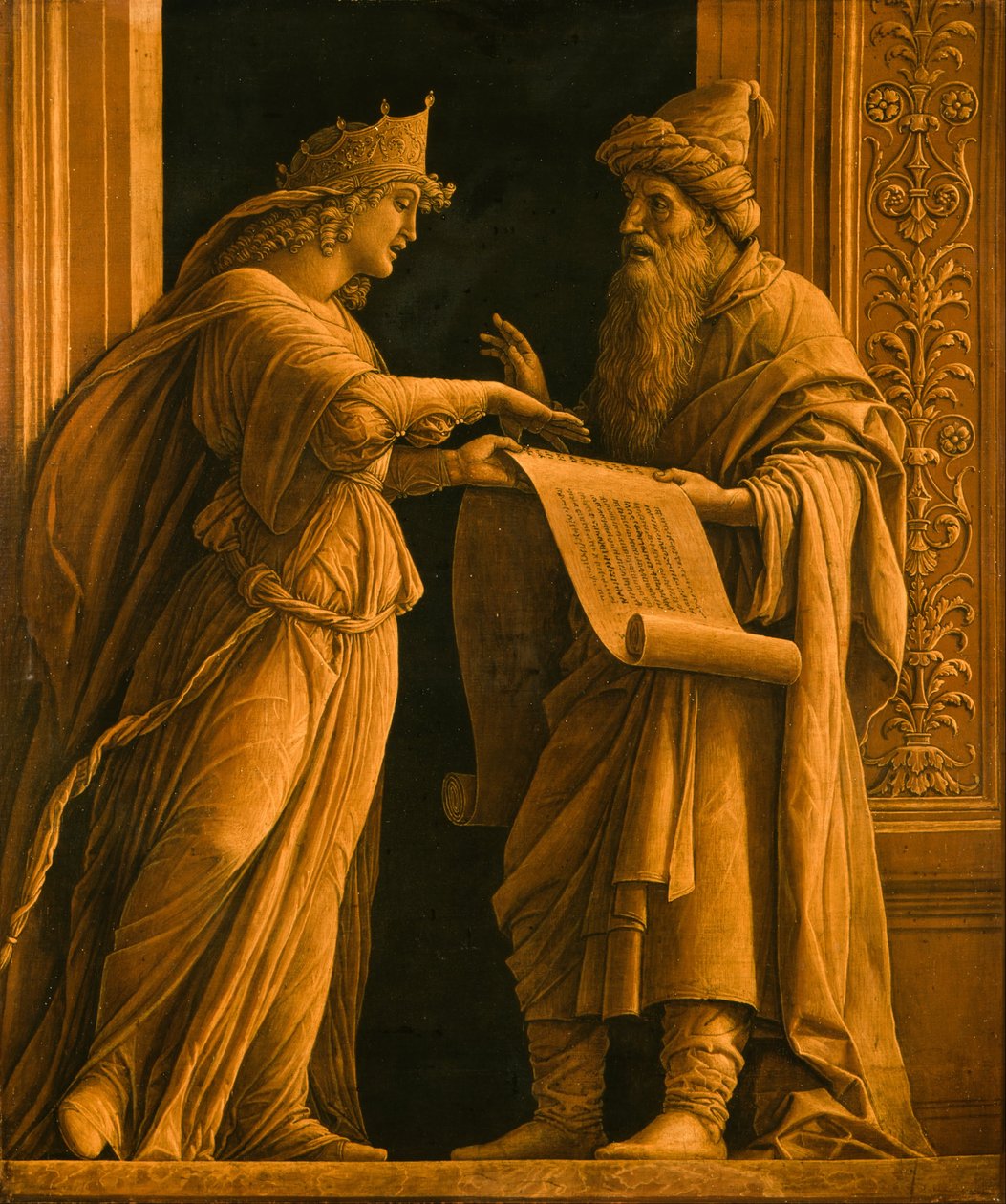 En sibylla och en profet av Andrea Mantegna