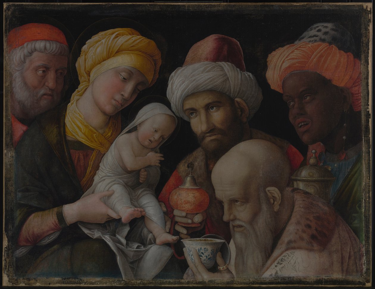 Tillbedjan av de tre vise männen av Andrea Mantegna