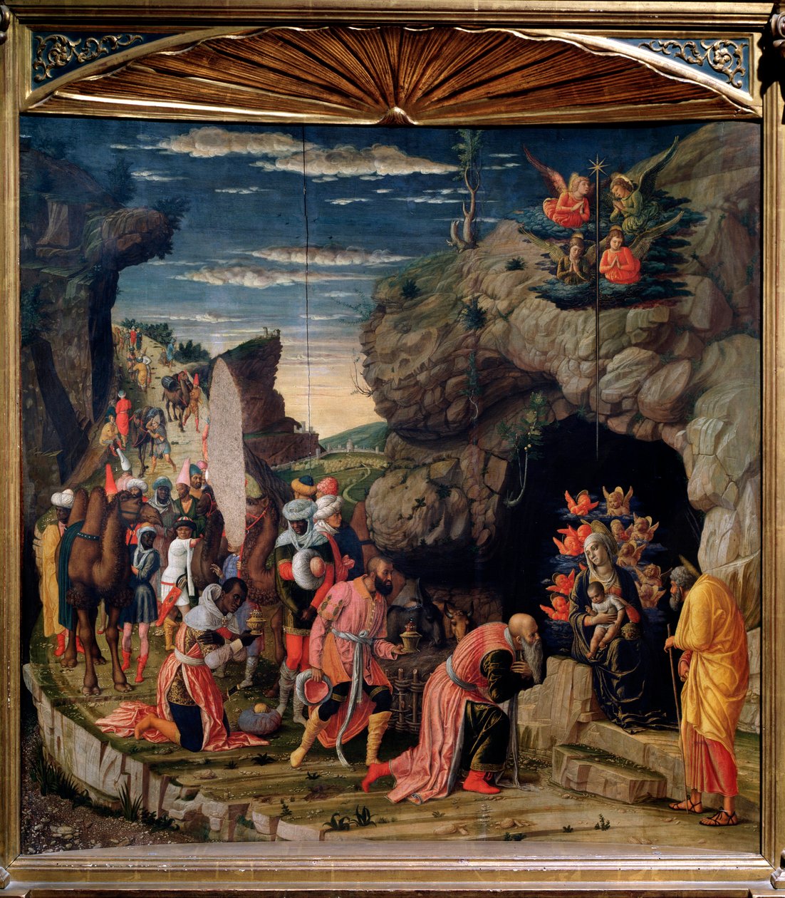 Adoration of the Magi - Central Panel, c. 1462 av Andrea Mantegna