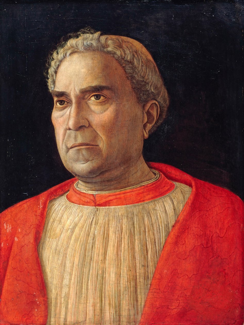 Kardinal Ludovico Scarampi Mezzarota kallad Ludovico Trevisano av Andrea Mantegna