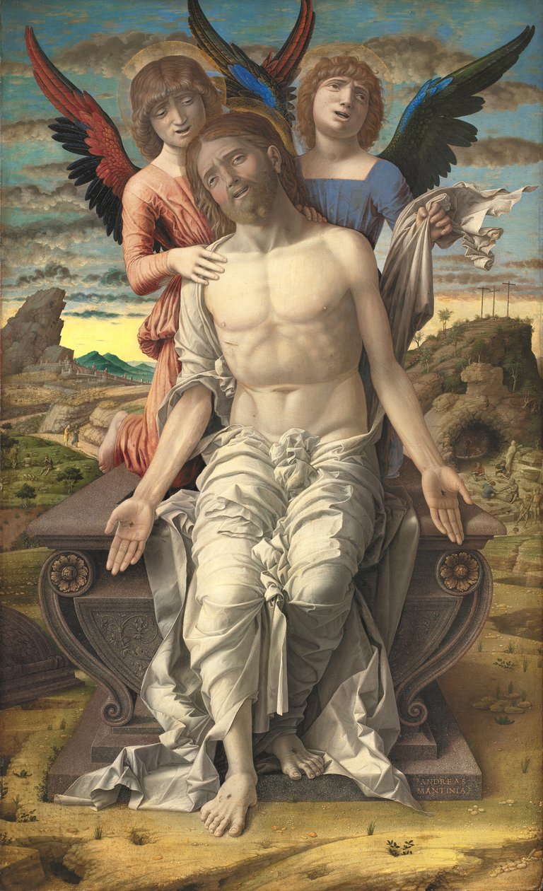 Kristus som den lidande återlösaren av Andrea Mantegna
