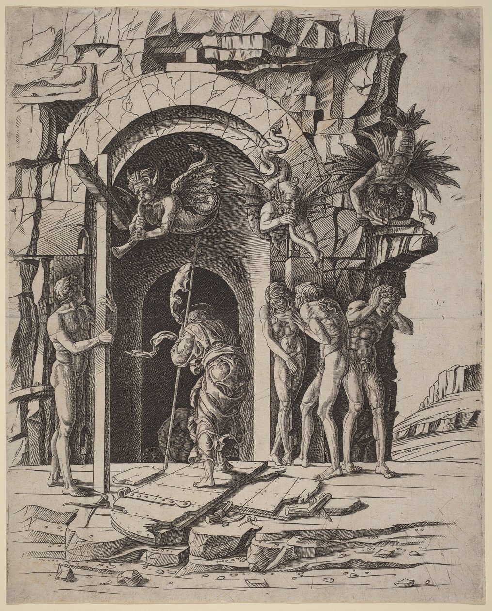 Nedstigning till limbo av Andrea Mantegna