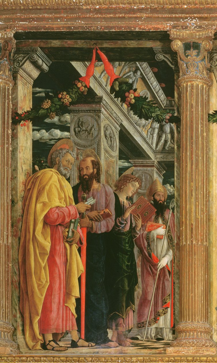 Detalj av San Zeno altartavla, 1456-60 av Andrea Mantegna