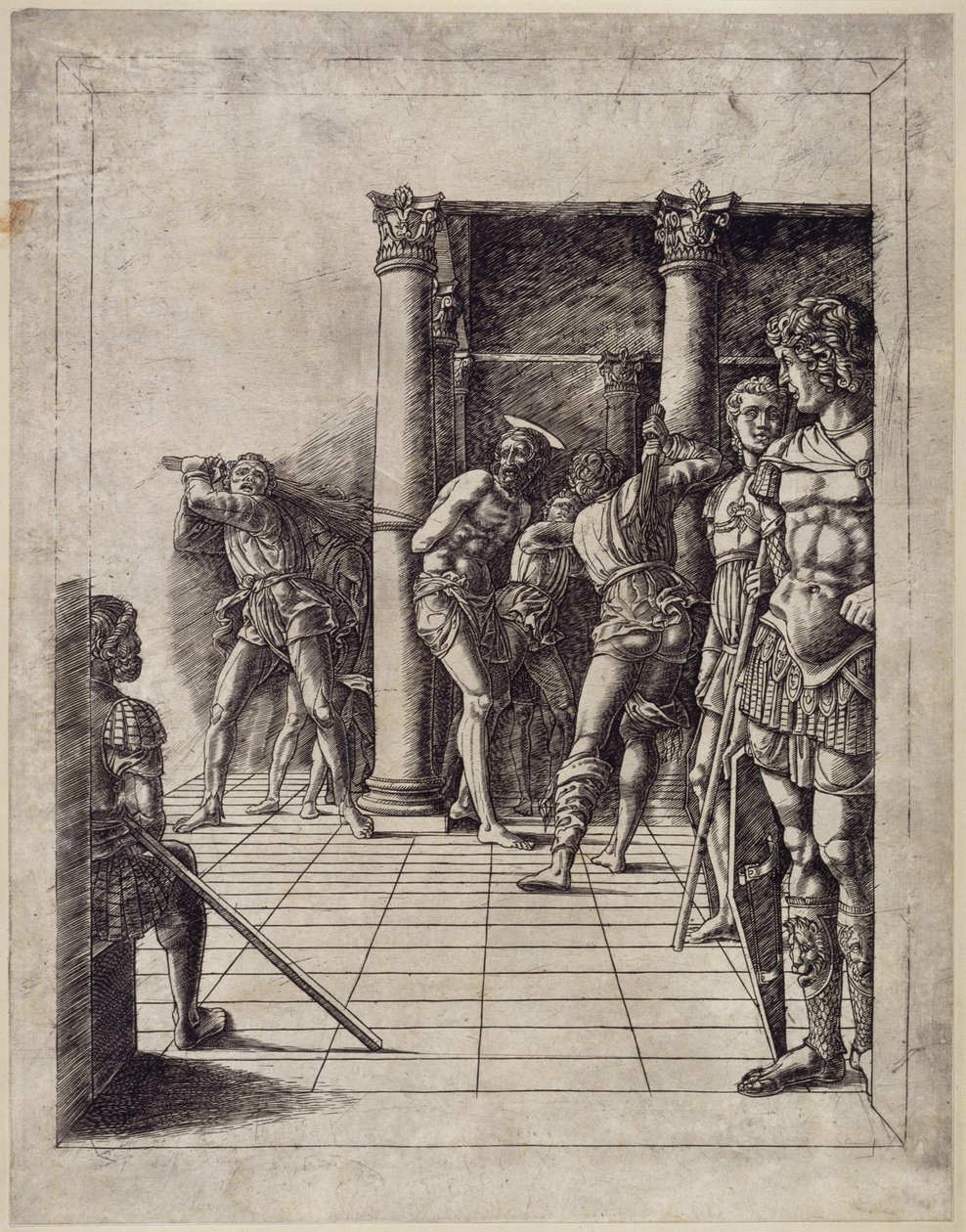 Kristi piskning (med kakelgolvet) av Andrea Mantegna