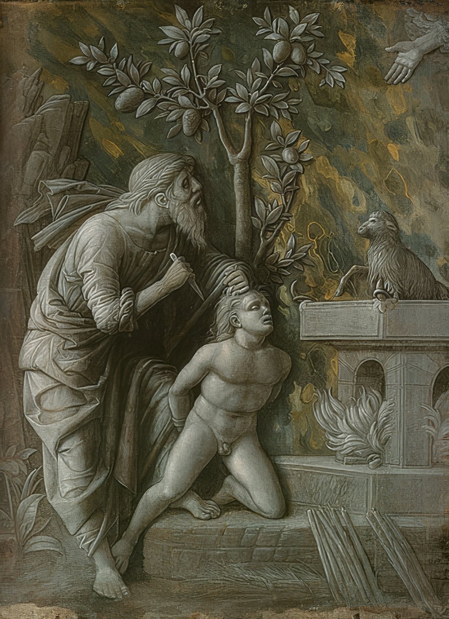 Isaks offer. Omkring 1490-95 av Andrea Mantegna