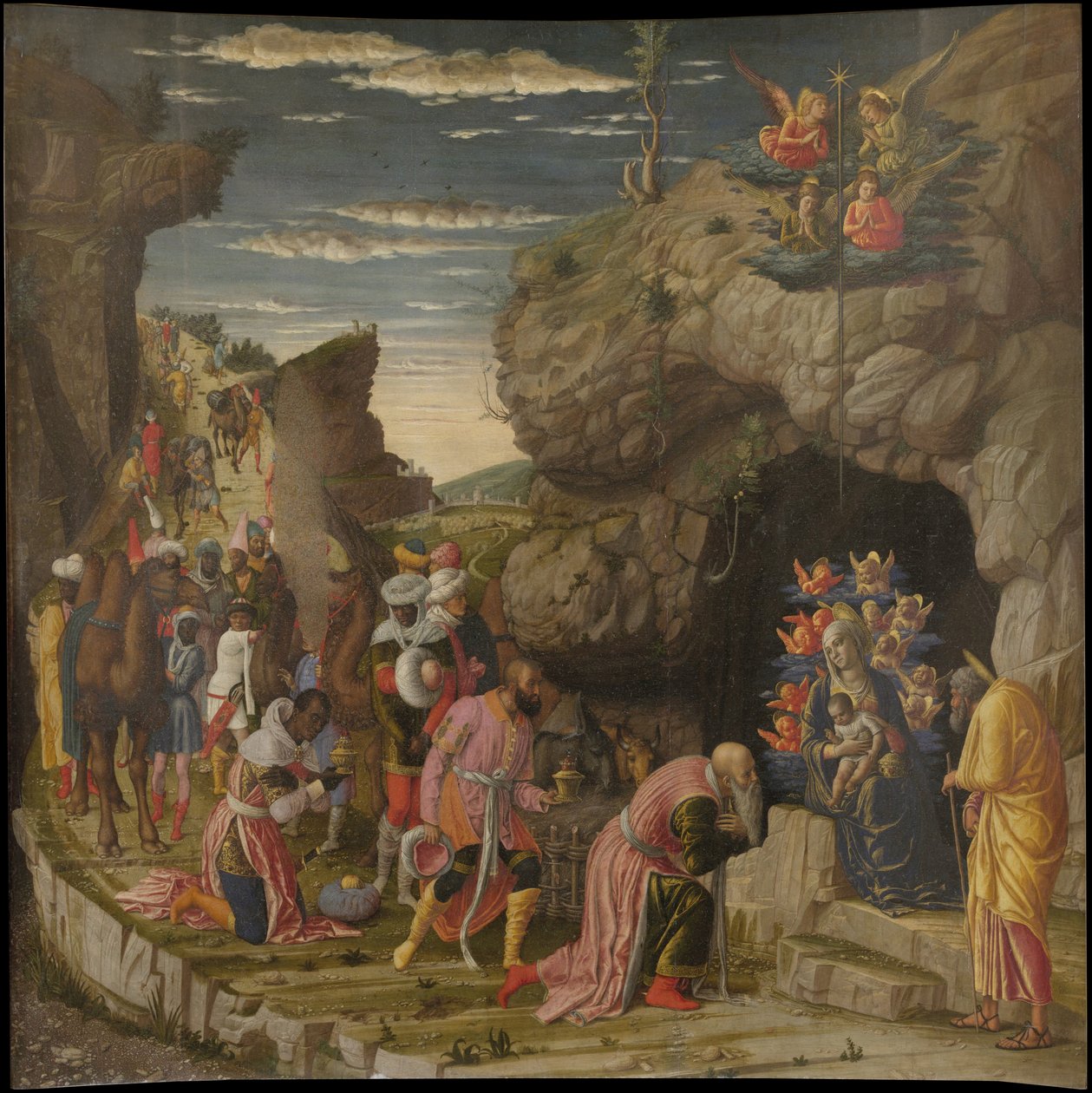 Epiphany Triptych from the Uffizi Uffizi Tryptich, central panel, ca 1463-1464 av Andrea Mantegna