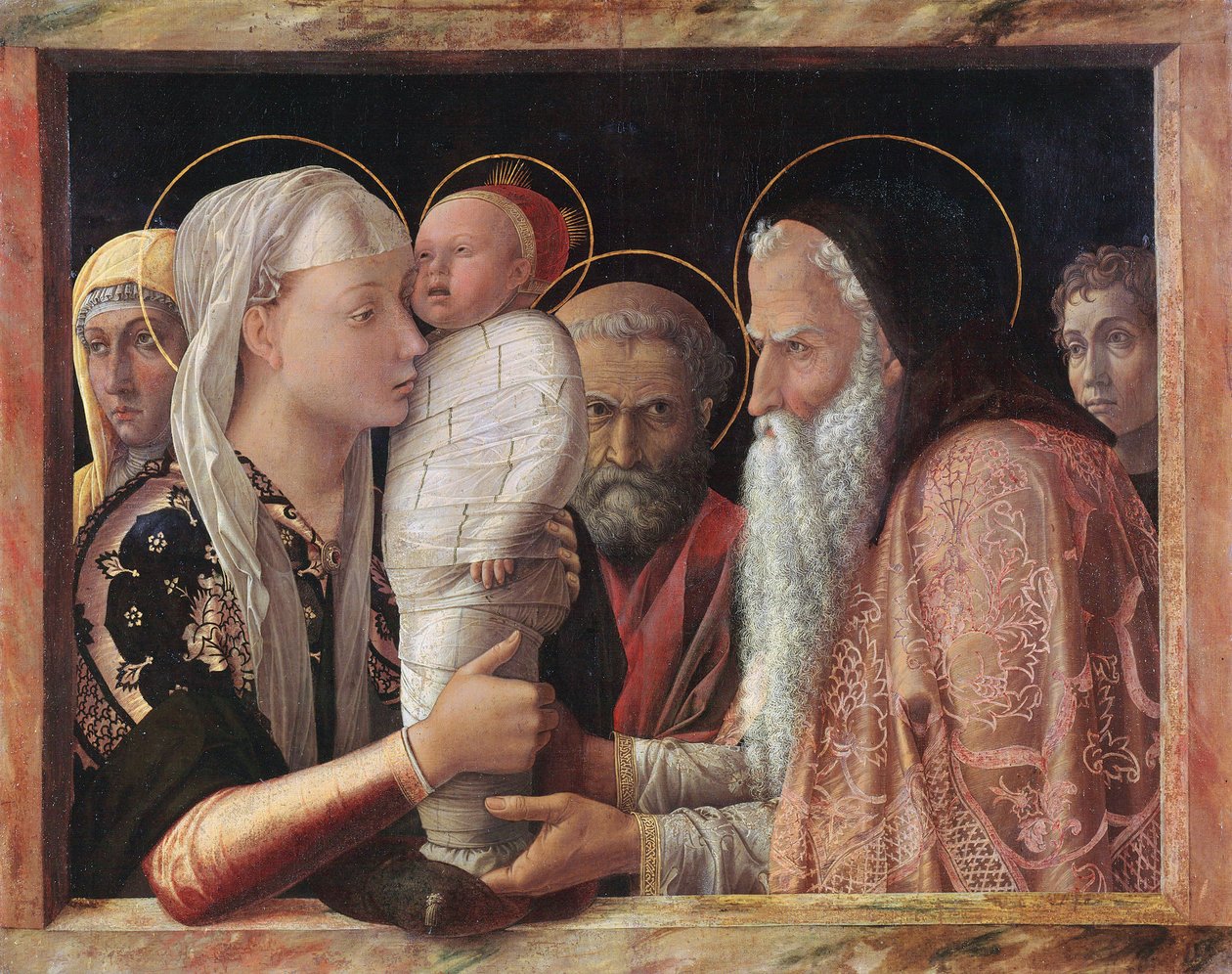 Tyska: Die Darbietung Christi im Tempel Presentation vid templet av Andrea Mantegna