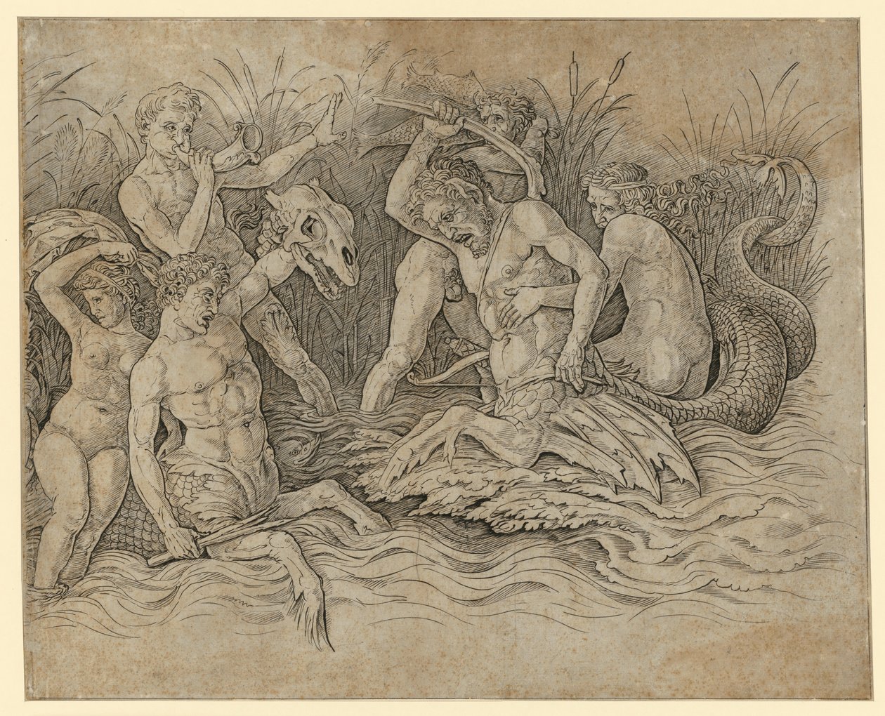 Havsgudarnas strid av Andrea Mantegna