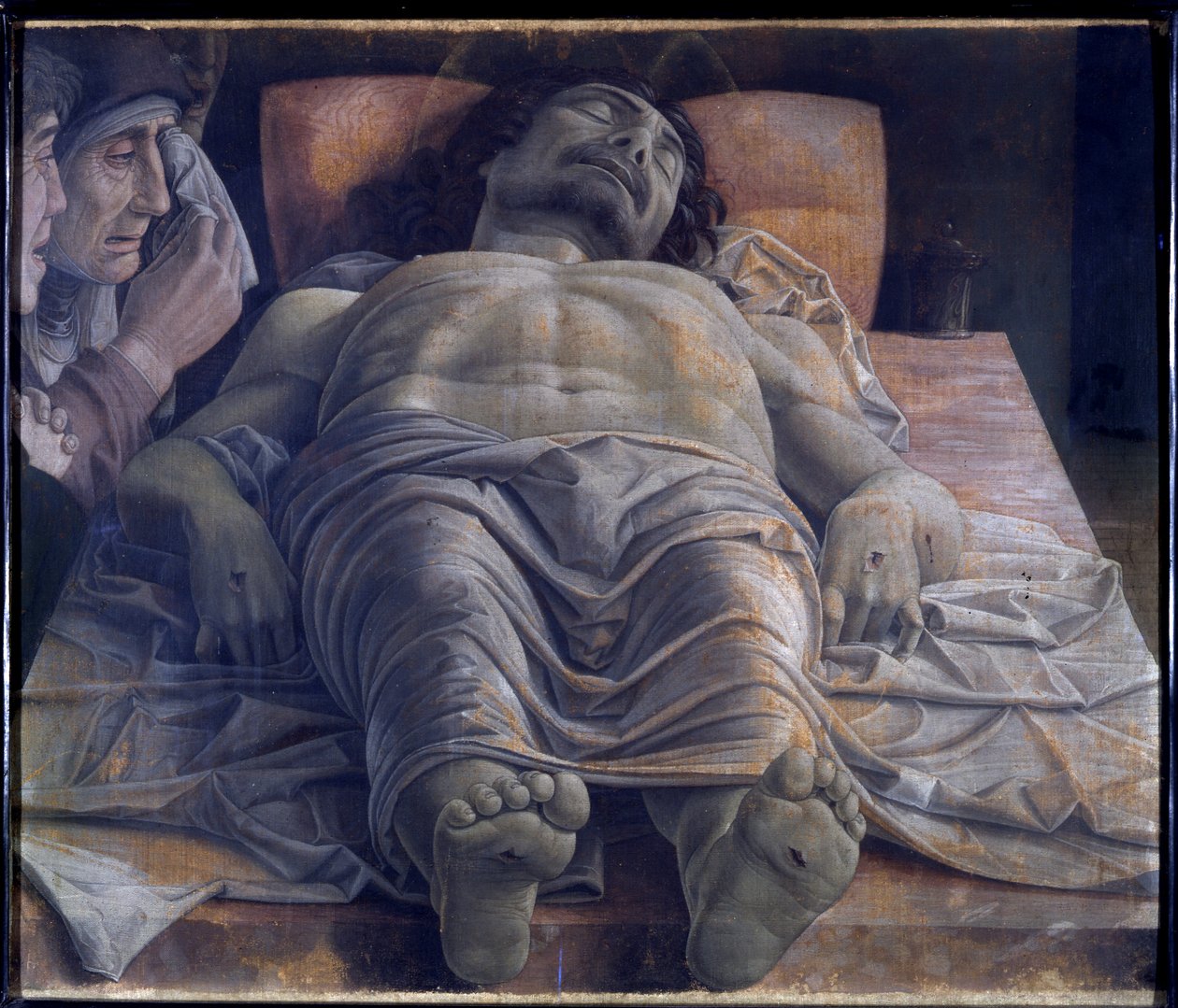 Klagosång över den döde Kristus, ca 1483 (tempera på duk) av Andrea Mantegna