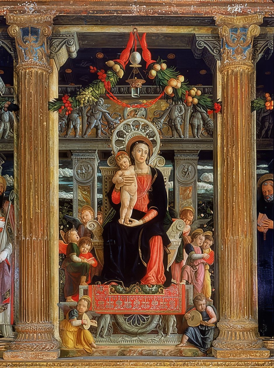 San Zeno altare. Central panel. 1457-1460 av Andrea Mantegna