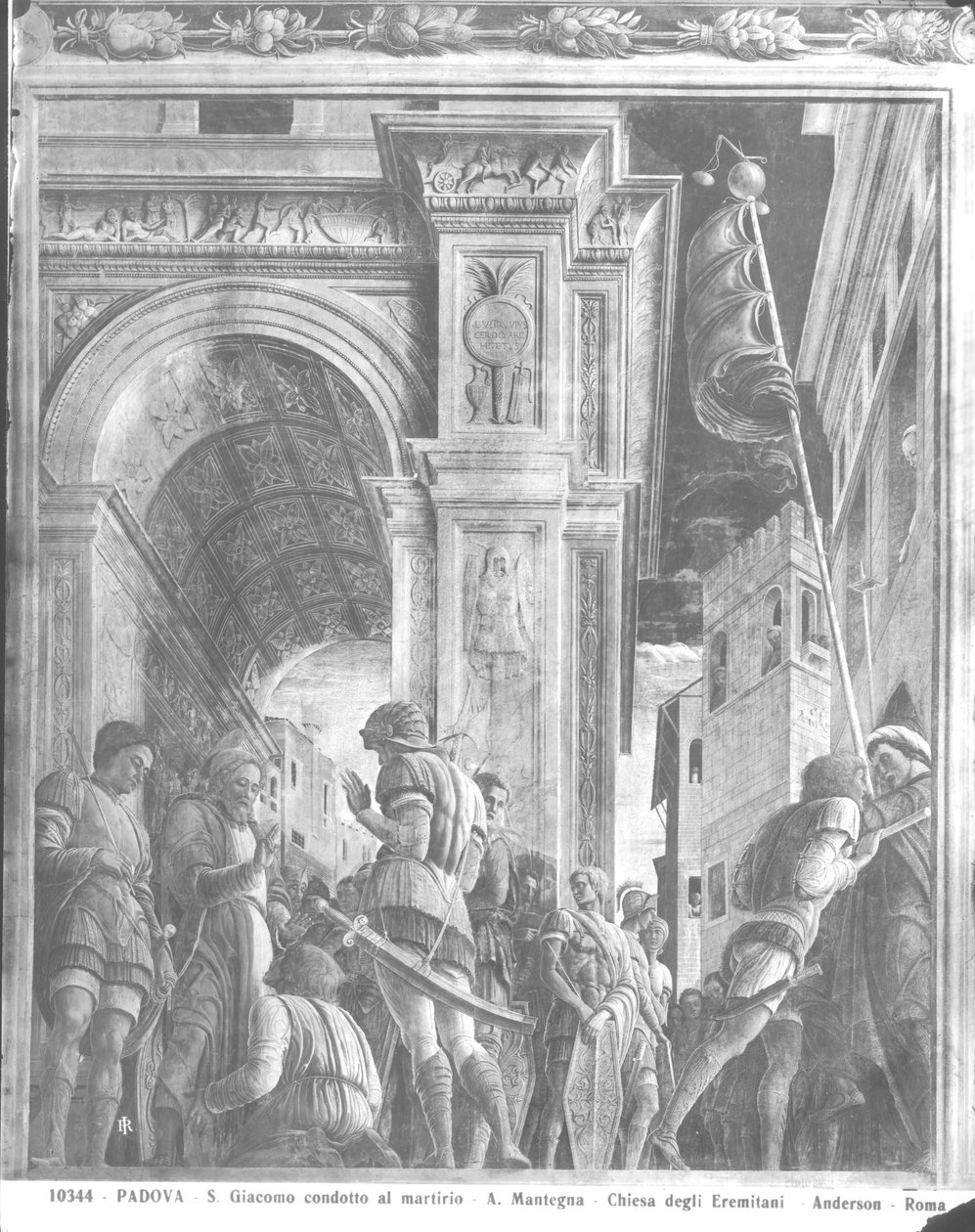St. Jakob den store på väg till avrättning (detaljer) av Andrea Mantegna