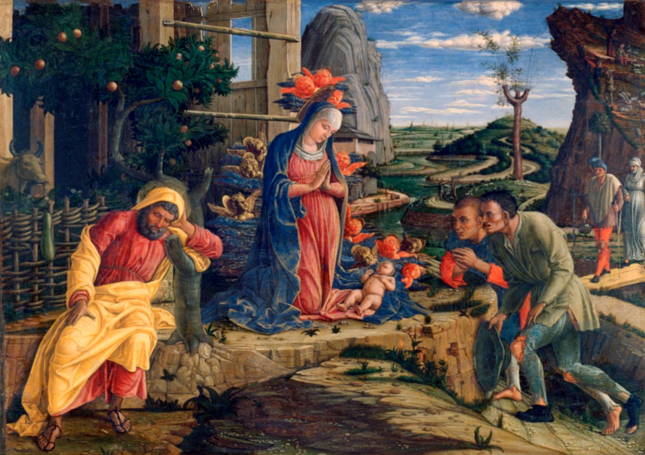 Herdarnas tillbedjan, c1450 av Andrea Mantegna