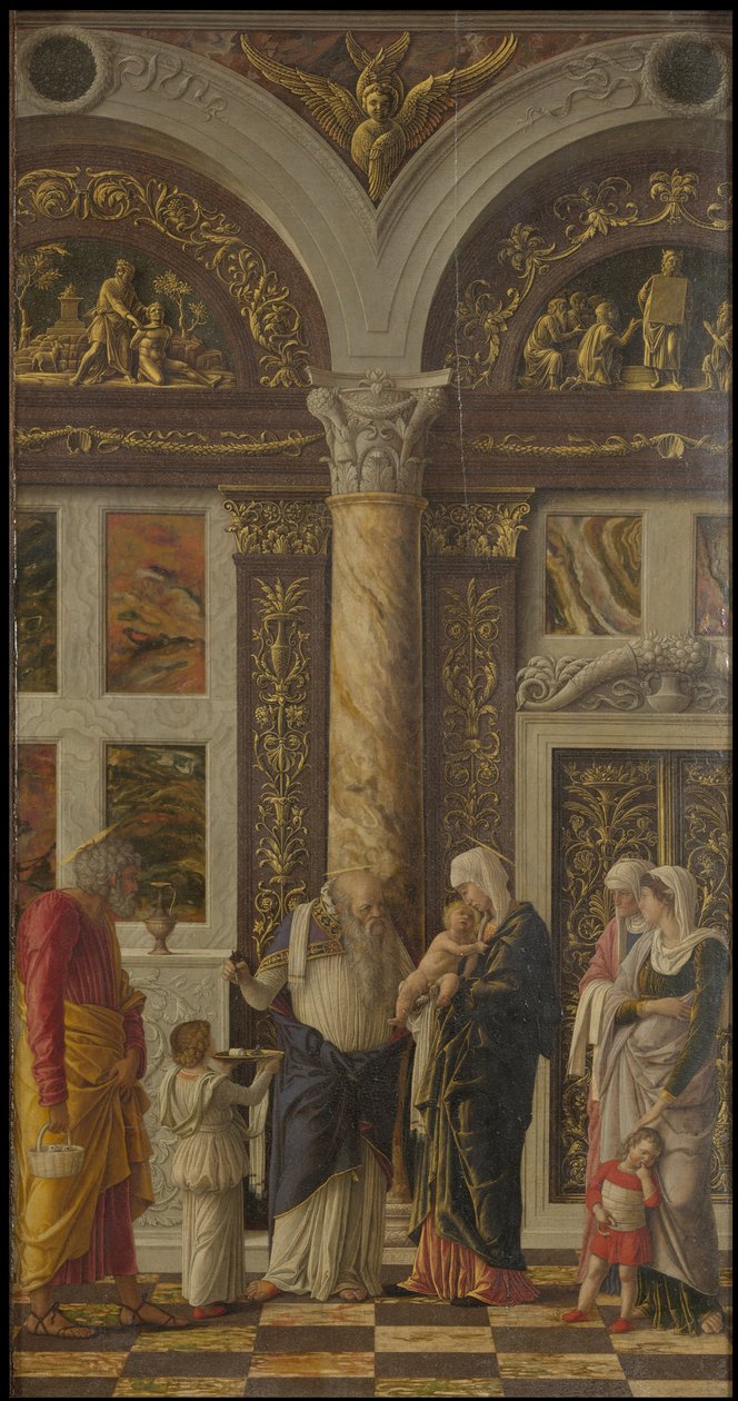 The Circumcition Triptych of the Uffizi Uffizi Tryptich, högra panelen, ca 1463-1464 av Andrea Mantegna