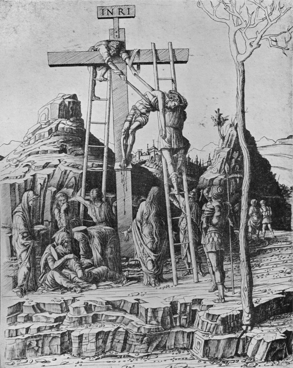 Nedstigningen från korset, 1475 av Andrea Mantegna