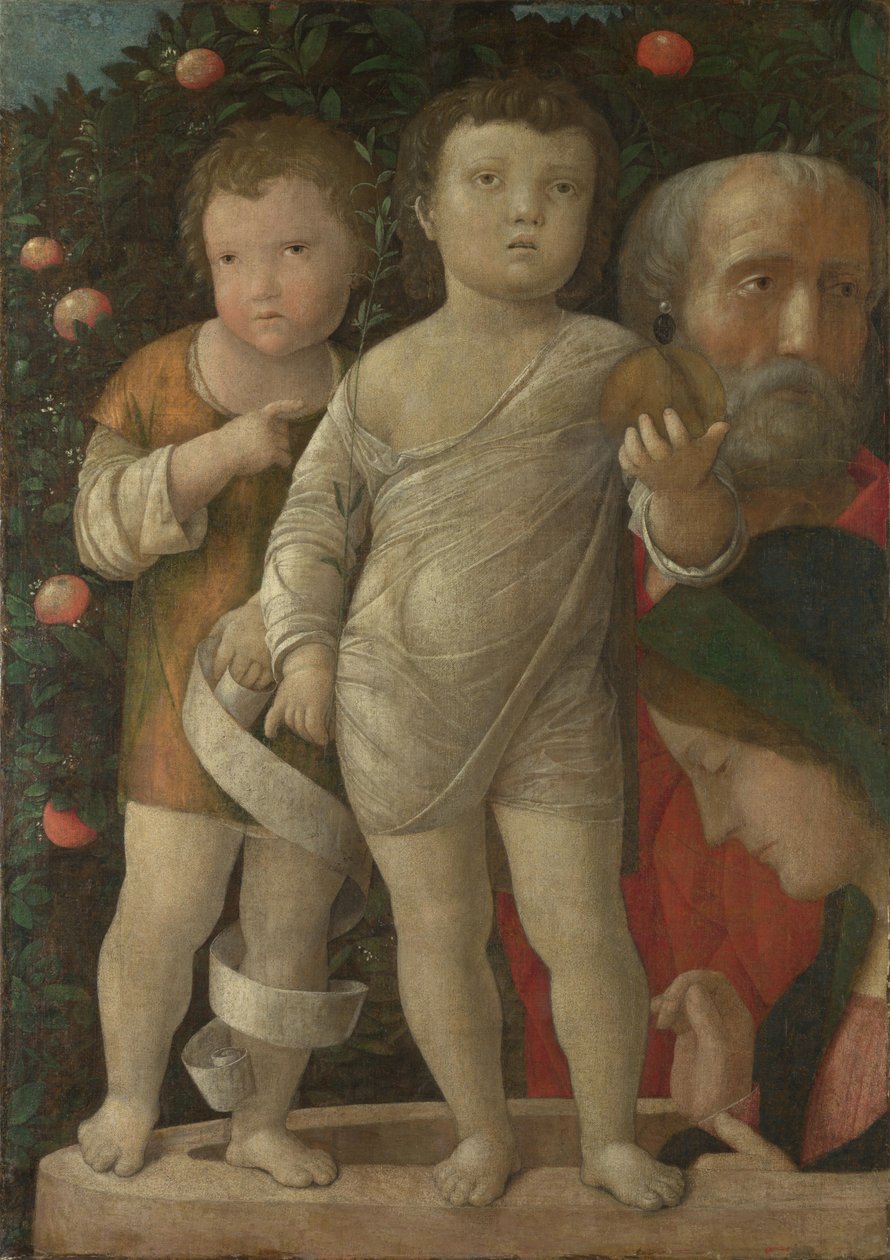 Den heliga familjen med Saint John, ca. 1500 av Andrea Mantegna